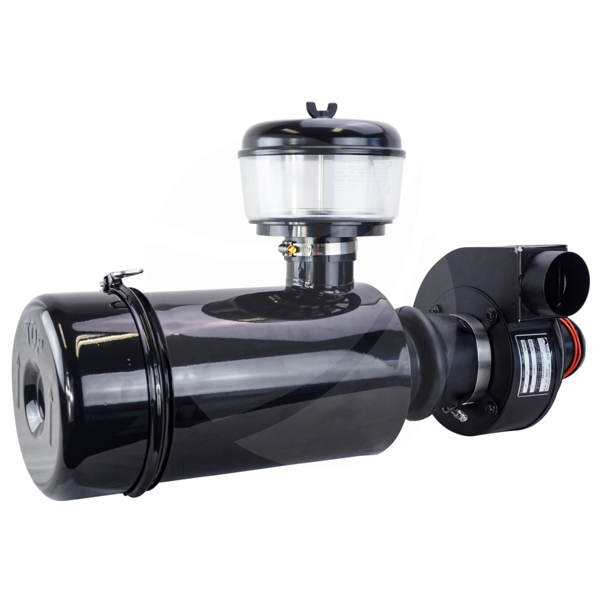 FILTER, ASSEMBLY KIT, 12V, RED DOT FILTER & PRESSURISER, COMPLETE WITH  PRE-CLEANER, 1M DUCTING